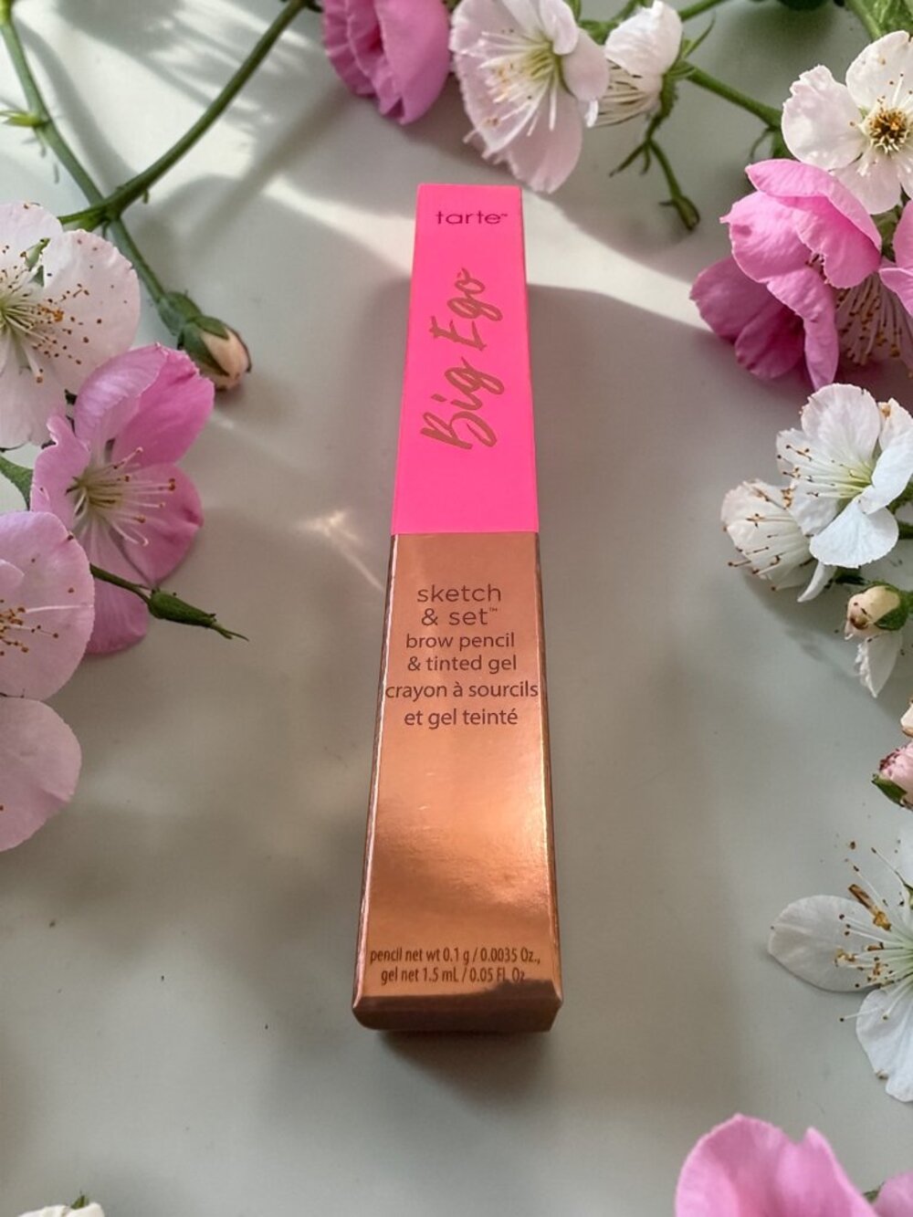 tarte Cosmetics "Big Ego" Sketch & Set Brow Pencil & Tinted Gel (TAUPE) - NEW